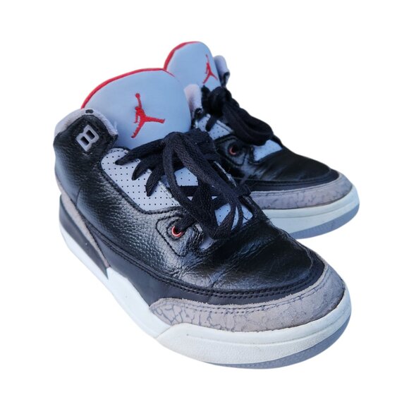 Nike Jordan 3 Retro Black Cement Red Grey DM0966-010 2.5Y Sneaker Shoes - Picture 1 of 10